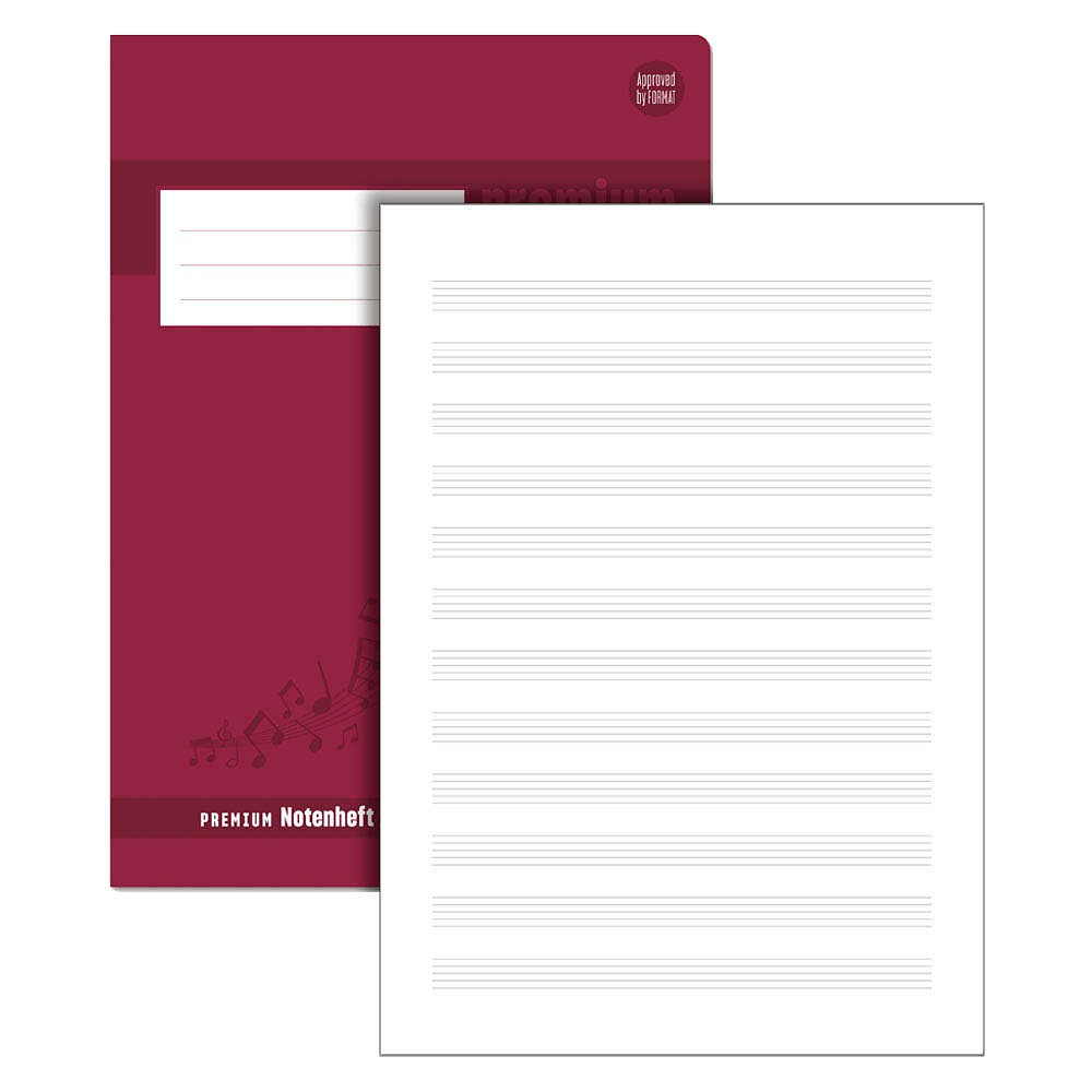 Staufen® Notenheft ohne Hilfslinien Lineatur N Notenlineatur DIN A4